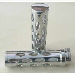 Manopole in alluminio con fori a forma di diamante per manubri da 25 mm art: 45-0188 HH