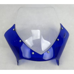 Cupolino trasparente e blu universale per moto con faro tondo art: CUPBLU02 BARRACUDA