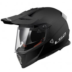 Casco motocross nero opaco con visiera e occhiali integrati art: MX436 PIONEER NERO LS2