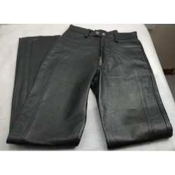Pantaloni in pelle neri da moto da uomo art: PANTPELLE01 FEBO COLLECTION