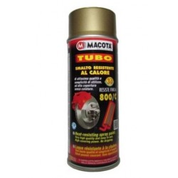 Spray Tubo smalto nero resistente al calore con valvola autopulente art:08708 MACOTA