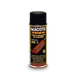 Spray Tubo smalto nero resistente al calore con valvola autopulente 400 ml art: 08008 MACOTA